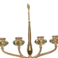 Four Branch Jeweled Candelabrum