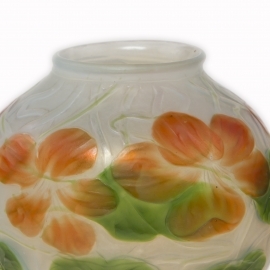 Carved Cameo Floral Vase