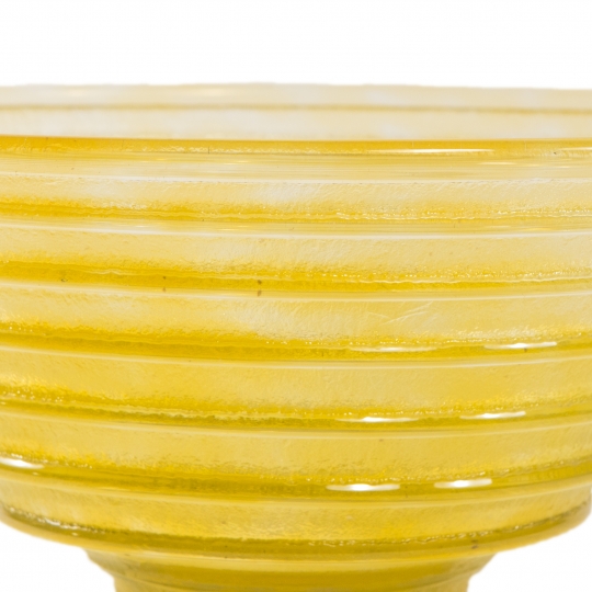 Art Deco Yellow Glass Center Bowl